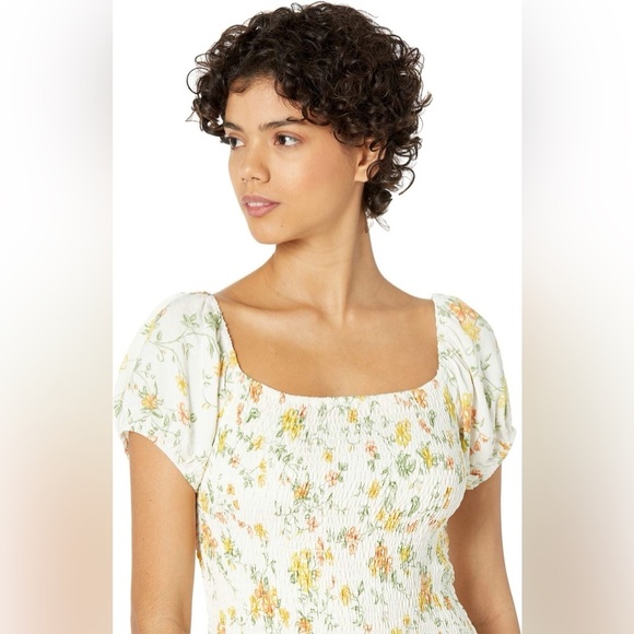 Lost + Wander Big Escape Floral Minidress Smocked Short Puff Sleeve - Picture 15 of 16